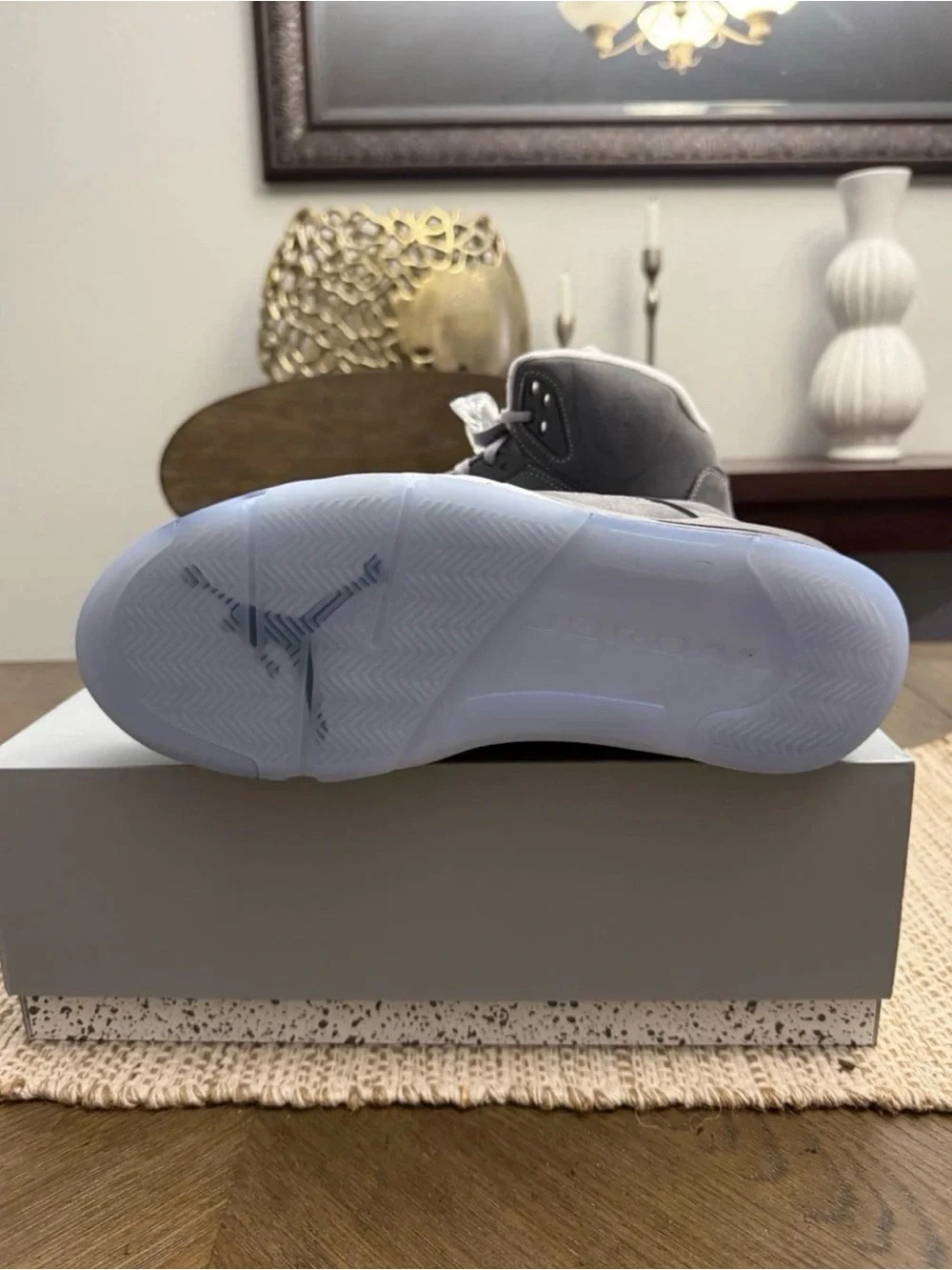 Men's Grey Suede High-Top Sneakers